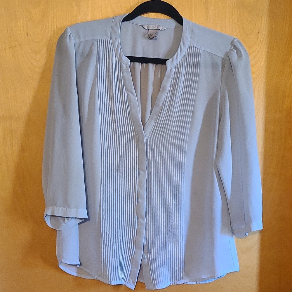 H&M pleated sheer Blouse